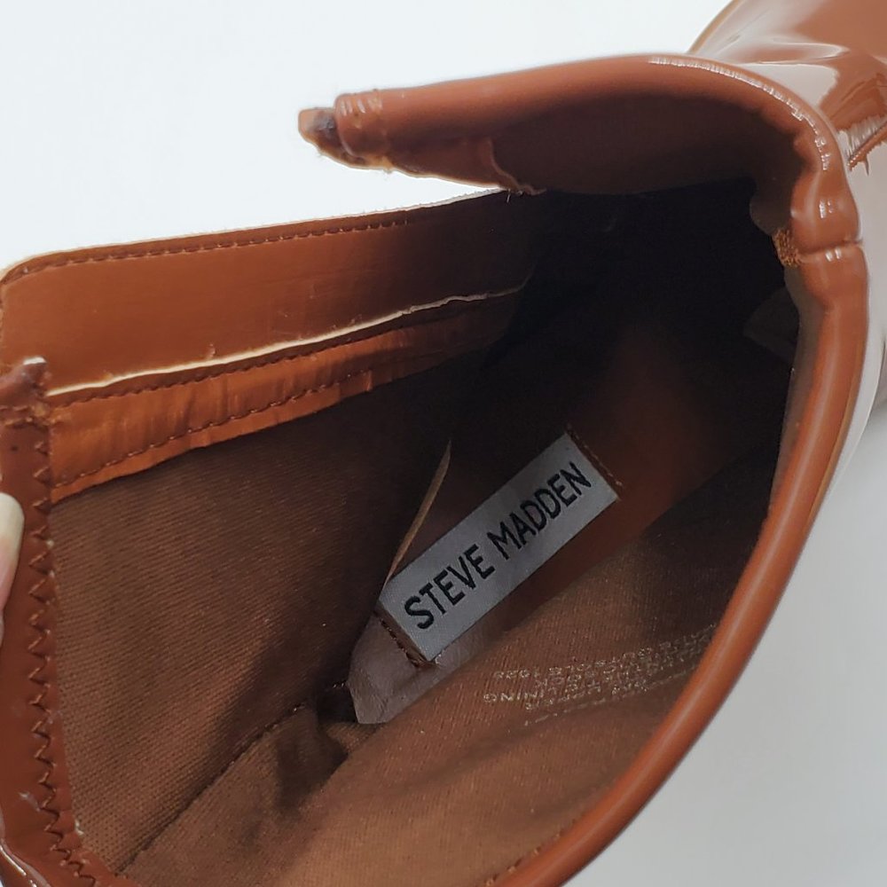Steve Madden Petraz Cognac Patent Booties - Picture 12 of 17